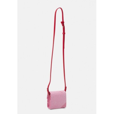 GCDS OVERDYED CUBE BAG UNISEX - Across body bag - coral/pink