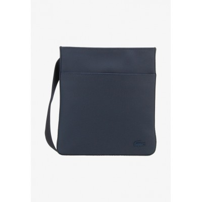 Lacoste FLAT CROSSOVER BAG - Across body bag - dark blue/blue