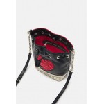 Love Moschino CHAIN BIG QUILTED HEART BUCKET BAG - Across body bag - multi coloured/multi-coloured