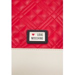 Love Moschino CHAIN BIG QUILTED HEART BUCKET BAG - Across body bag - multi coloured/multi-coloured