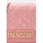 Love Moschino QUILTED CHAIN LOGO CROSSBODY - Across body bag - rosa/light pink