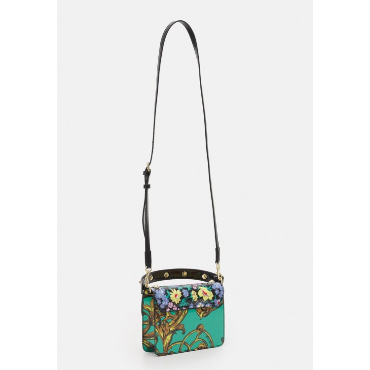 Versace Jeans Couture PRINTED PATENT REVOLUTION STUDS CROSSBODY - Across body bag - multicoloured/multi-coloured