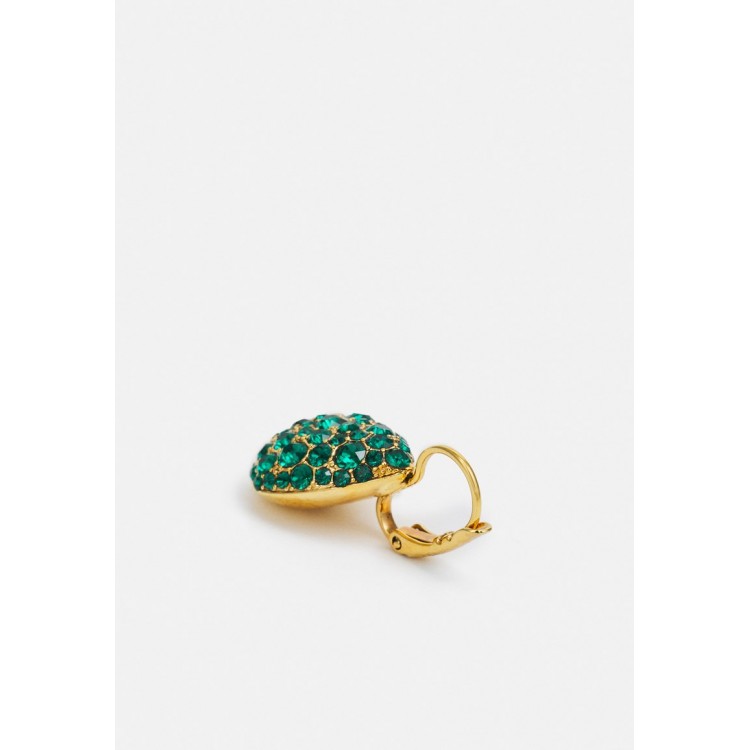 Dyrberg/Kern BETTA - Earrings - green/gold-coloured/gold-coloured