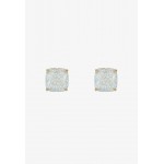 kate spade new york SMALL SQUARE STUDS - Earrings - silver-coloured/transparent