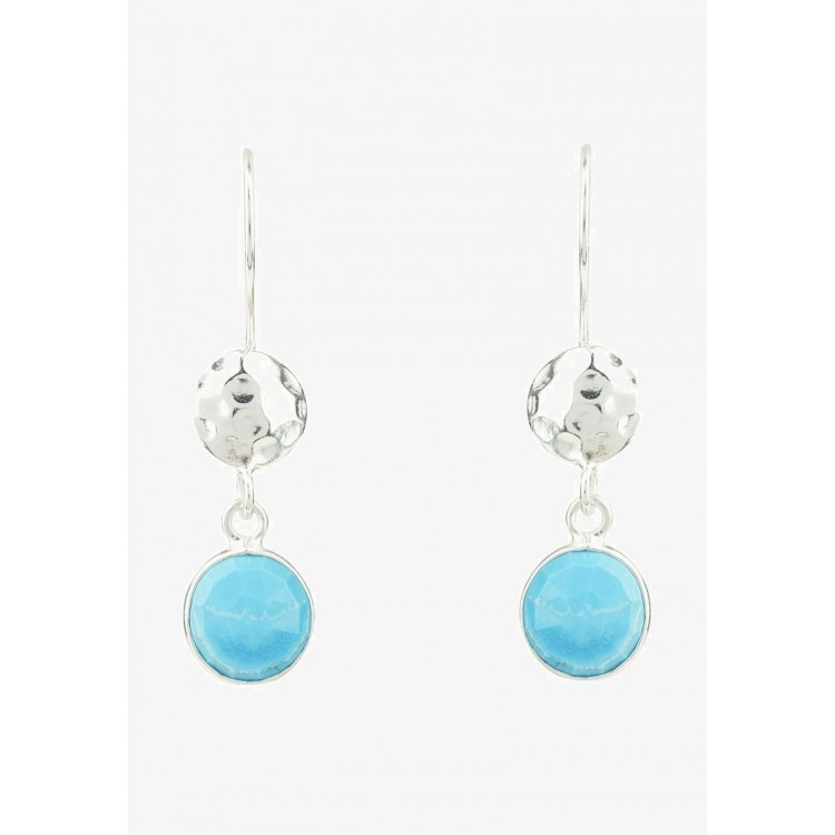 Latelita CIRCLE HAMMER - Earrings - blue