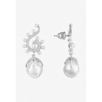 Latelita Earrings - silver/white/silver-coloured