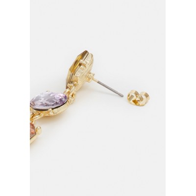 Pieces PCPYSTAL EARRINGS - Earrings - gold coloured/purple/multi-coloured