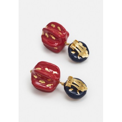 Tory Burch PAINTED DROP EARRING - Earrings - gold-coloured/red/blue/red