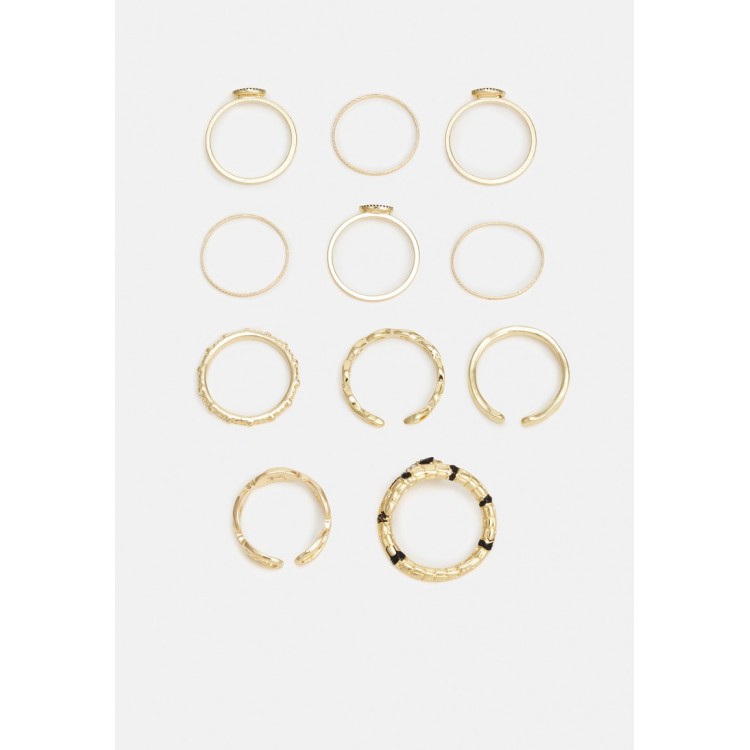 Pieces PCHINNE 11 PACK - Ring - gold-coloured/black/gold-coloured